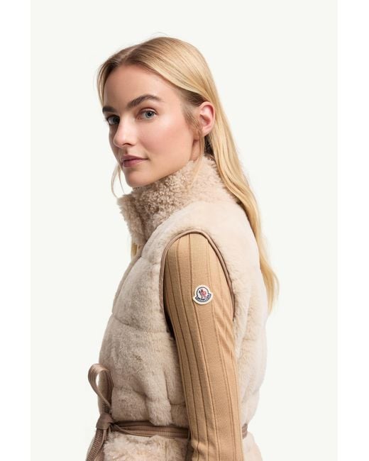 Moncler Natural Joui Teddy Down Gilet