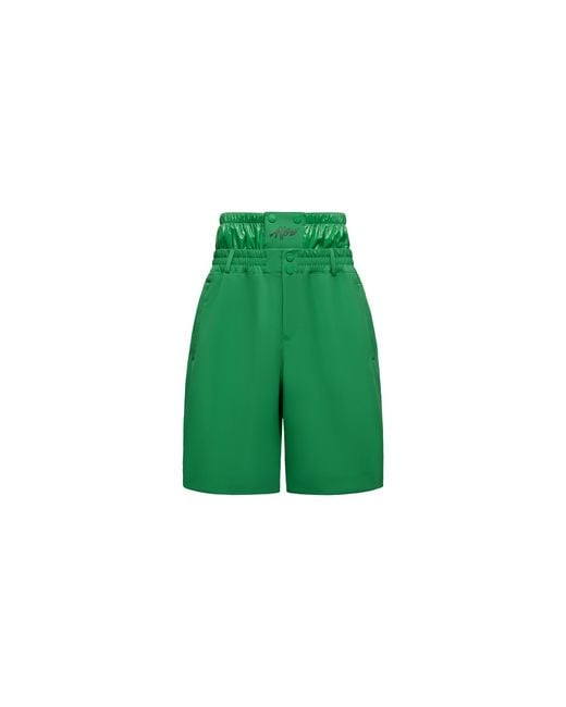 Moncler x A$AP ROCKY Green Moncler Logo Print Shorts