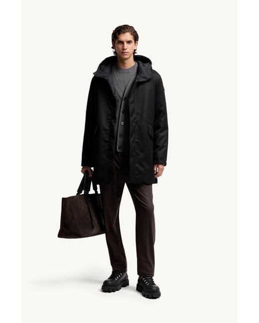 メンズ Moncler Merri ロングダウンジャケット Black