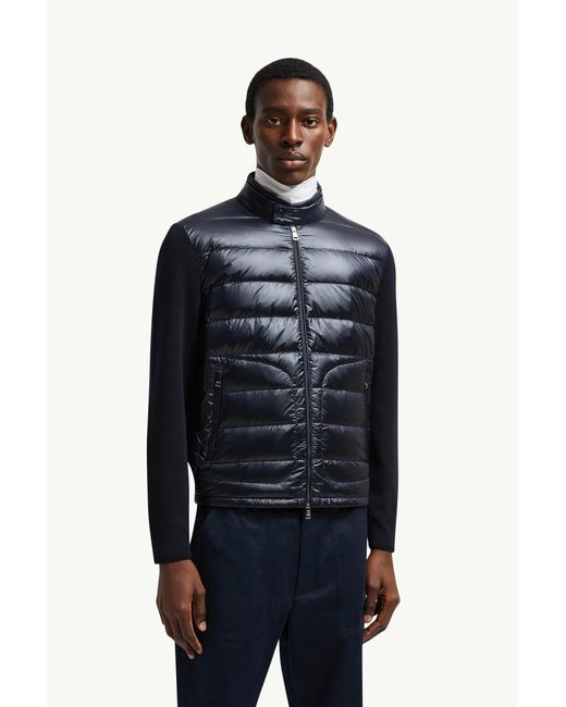 Cárdigan Acolchado De Lana Con Cremallera, Hombre, Talla Moncler de hombre de color Blue