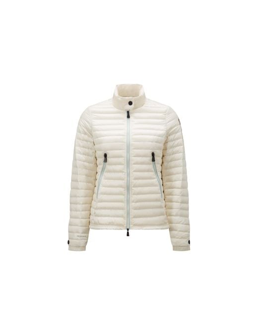 Moncler Pontaix Short Down Jacket in White | Lyst
