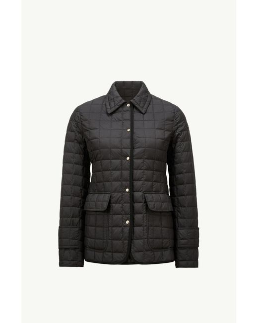Moncler Black Epinal Quadratisch Gesteppte Daunen-Hemdjacke, Damen, Größe
