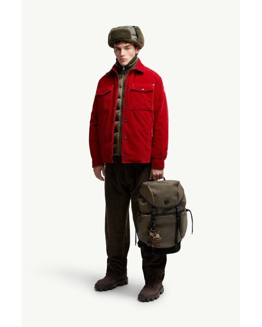 Moncler Ambroisie Daunen-Hemdjacke Aus Cord, Herren, Größe in Red für Herren