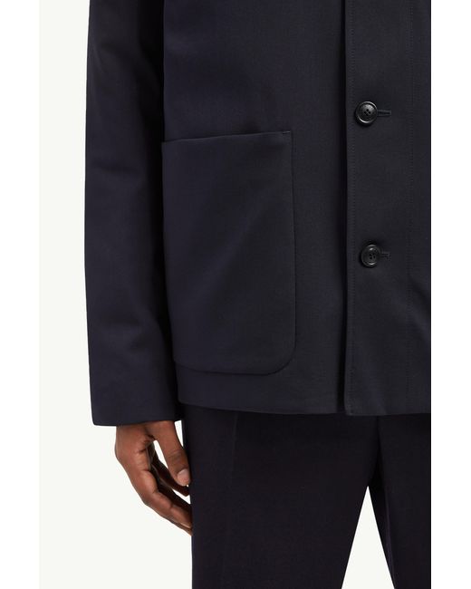 メンズ Moncler Plumelダウンシャツジャケット Blue