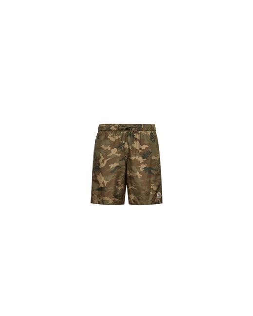 Moncler Green Moncler Printed Swim Shorts for men