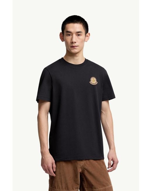 Camiseta De Algodón Con Logotipo Mon Duck, Hombre, Talla Moncler de hombre de color Black