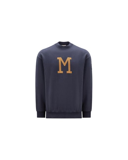 Moncler Monogram Sweatshirt Blue for Men