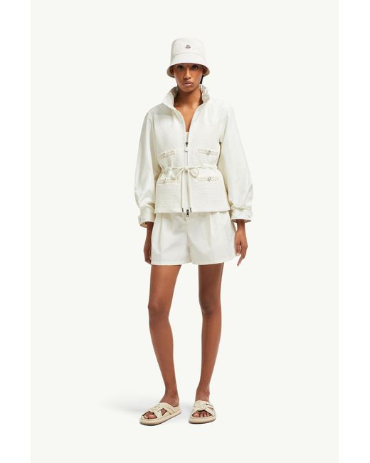 Moncler White Fermont Hooded Field Jacket
