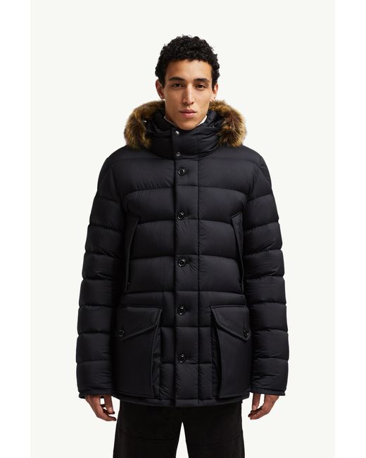 Doudoune Mi-Longue Clunye À Capuche Moncler pour homme en coloris Black