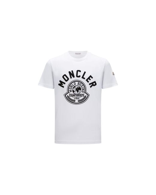 Moncler Printed Motif T-shirt White for men