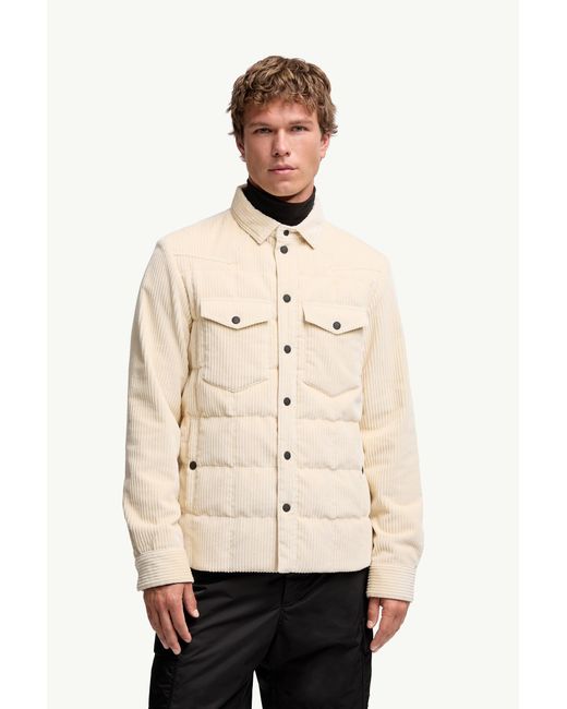 メンズ Moncler Geltダウンシャツジャケット Natural