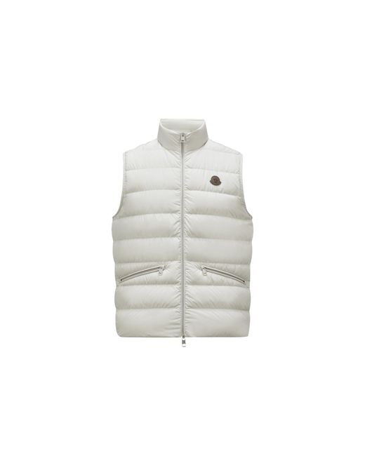 Moncler white gilet hotsell