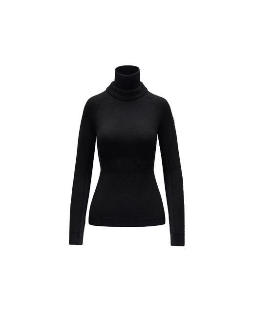 3 MONCLER GRENOBLE Black High-neck Slim-fit Stretch-woven Top
