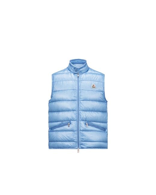 Moncler Blue Moncler Gui Packable Down Gilet for men