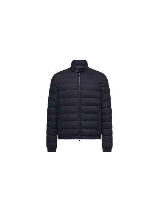 Moncler Blue Moncler Luray Cashmere Blend Short Down Jacket for men