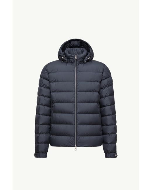 Moncler Blue Arneb Hooded Short Down Jacket for men