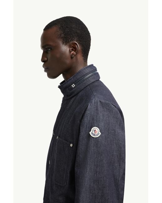 Moncler Chesery Denim Field Jacket in Black for Men | Lyst UK