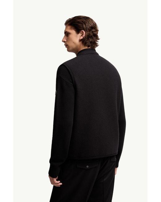 Moncler Weste Aus Wollbouclé, Herren, Größe in Black für Herren