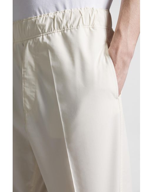 Moncler White Poplin Pants for men