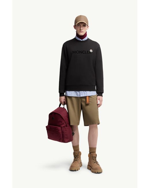 Sweat En Coton Avec Logo Moncler pour homme en coloris Black