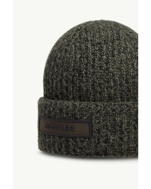 Gorro De Lana Mouliné Y Cachemira, Hombre, Talla Moncler de hombre de color Green
