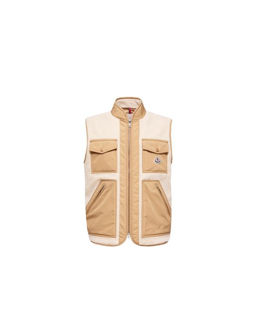 Moncler Natural Karakai Teddy Down Gilet for men