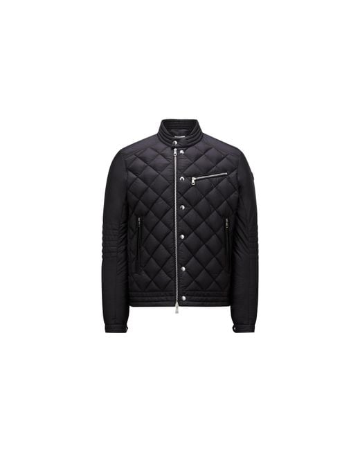 Moncler Black Vulpie Down Biker Jacket for men