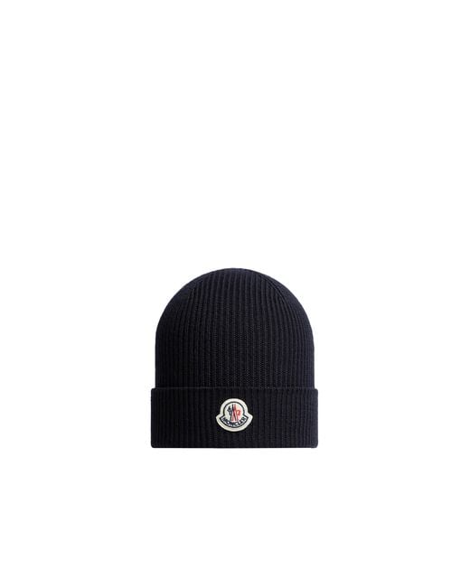 Moncler Black Moncler Wool Beanie for men