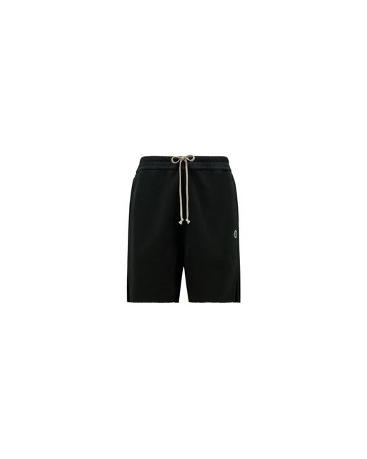 Moncler Black X Rick Owens Cotton Jersey Shorts