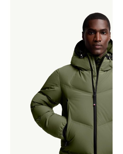 Moncler Green Angren Hooded Down Ski Jacket for men