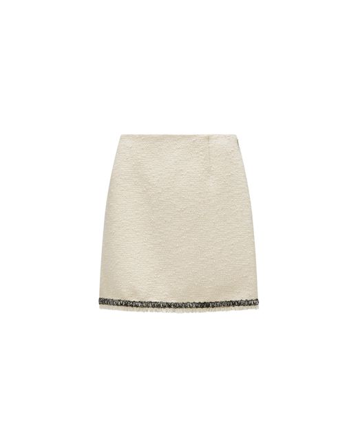 Minifalda de tweed Moncler de color Natural
