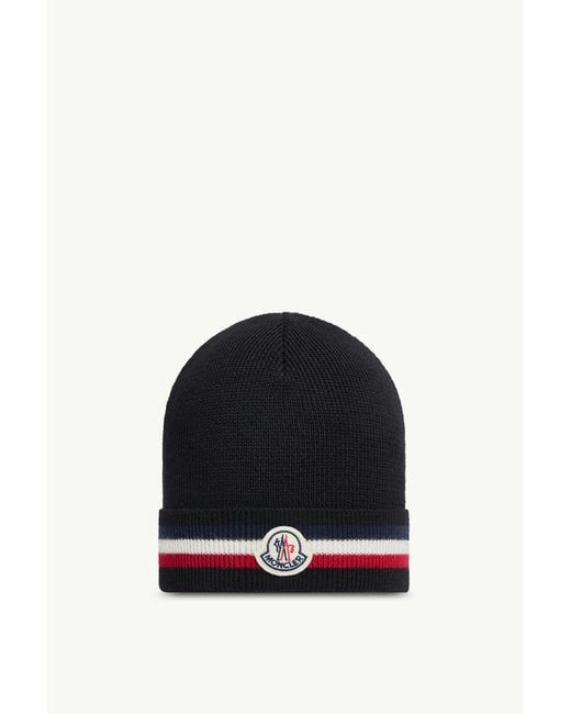Gorro De Lana Tricolor, Hombre, Talla Moncler de hombre de color Black