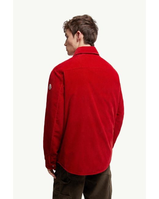 Moncler Ambroisie Daunen-Hemdjacke Aus Cord, Herren, Größe in Red für Herren