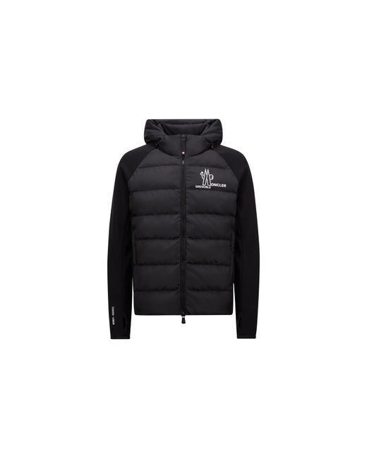 Moncler Black Padded Polartec Zip-Up Hoodie for men