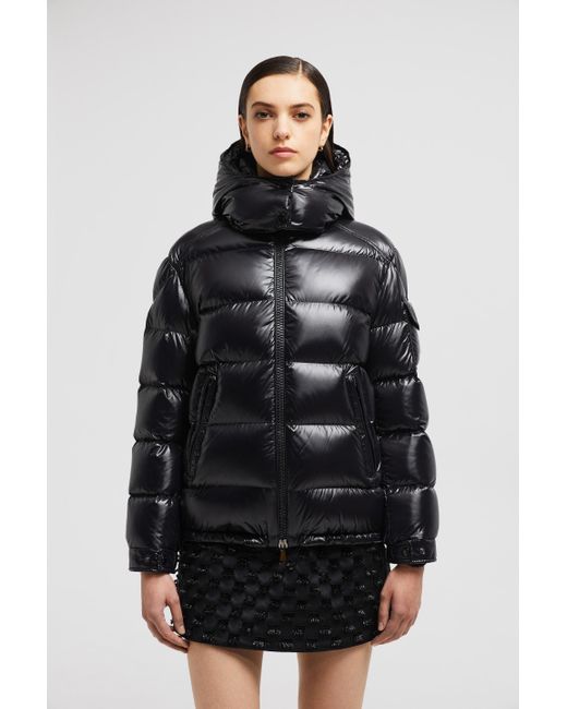 Doudoune Courte A Capuche Maire Moncler en coloris Noir Lyst