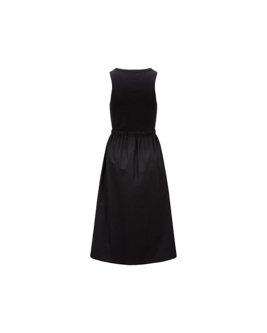 Moncler Black Fit & Flare Midi Dress