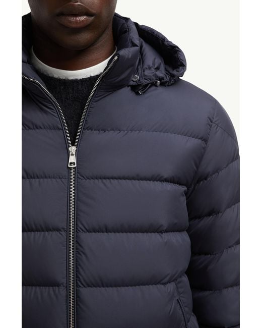 Moncler Blue Arneb Hooded Short Down Jacket for men