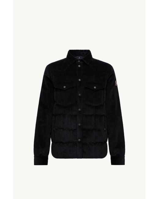 Moncler Gelt Cord-Daunen-Hemdjacke, Herren, Größe in Black für Herren