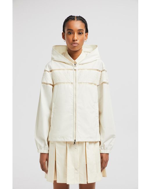 Chaqueta Con Capucha Bordada Clisson, Mujer, Talla Moncler de color White