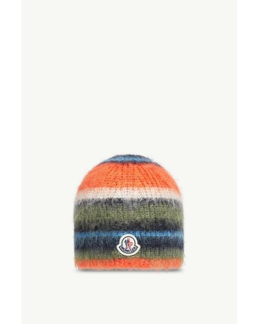 Gorro De Mohair De Rayas, Hombre, Talla Moncler de hombre de color Red