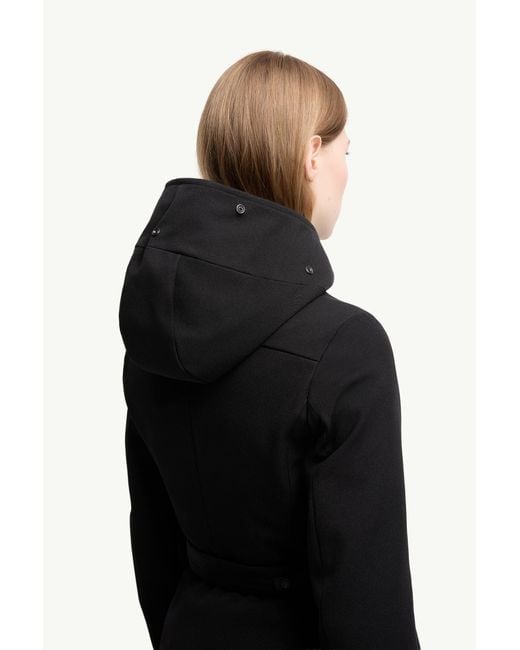 Moncler Black Bauges Daunen-Skijacke Mit Kapuze Und Shearling-Besatz, Damen, Größe