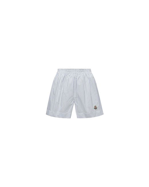 Moncler White Moncler Striped Shorts
