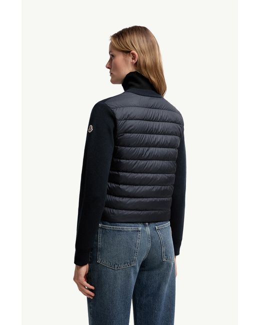 Sudadera De Lana Acolchado, Mujer, Talla Moncler de color Blue
