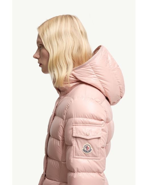 Moncler Pink Barante Hooded Short Down Jacket