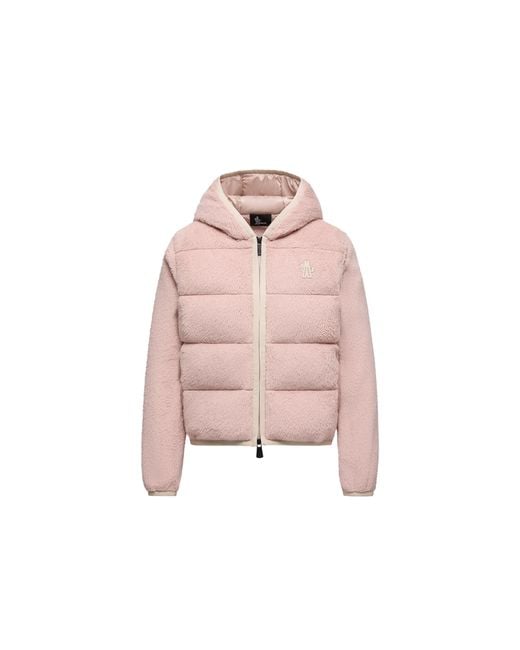 Sudadera Acolchada Con Capucha Y Cremallera Polartec, Mujer, Talla Moncler de color Pink
