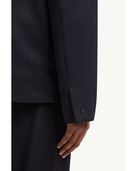 メンズ Moncler Plumelダウンシャツジャケット Blue