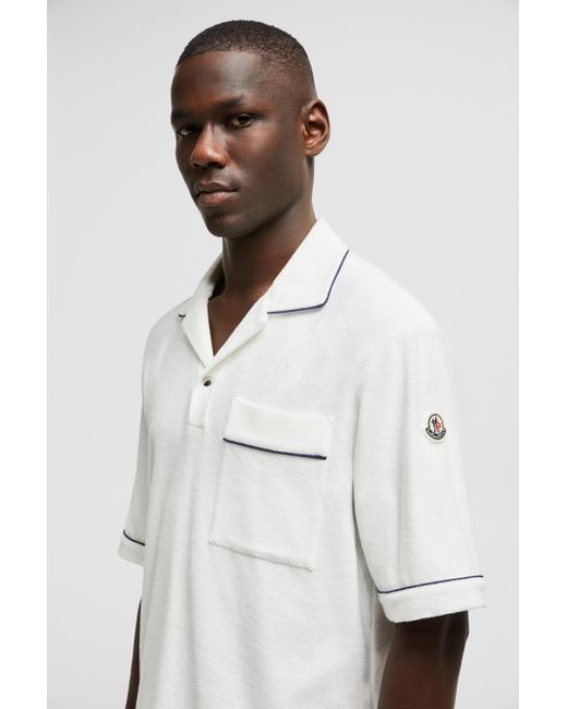 Polo En Coton Éponge Moncler pour homme en coloris White