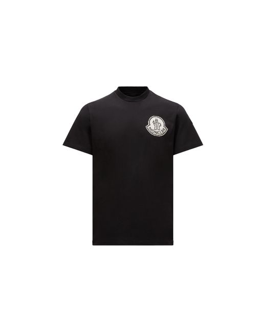 T-shirt à logo Moncler pour homme en coloris Black