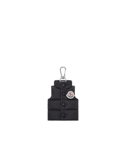 Moncler Black Moncler Down Vest Shape Key Ring for men