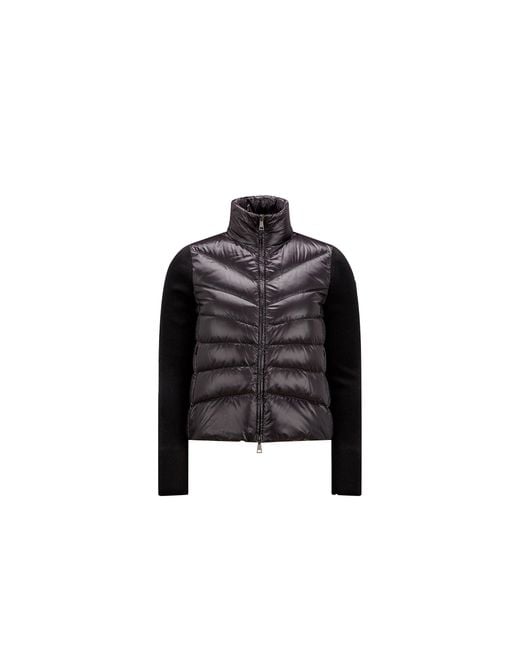 Moncler Black Moncler Padded Wool Cardigan